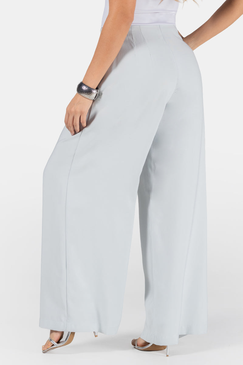 Pantalón Wide Leg Cintura Alta Elegante Marca Trucco´s