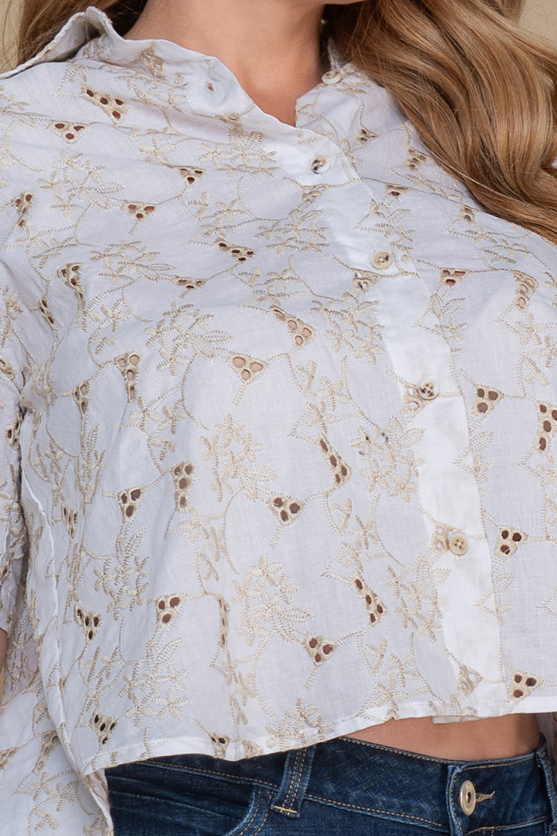 Camisa Manga Corta Escote en Espalda Marca Trucco´s Plus Size