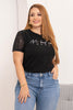 Camiseta Esencial Manga Corta En Lentejuelas Marca Trucco´s Plus Size