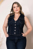Chaleco Corto Costura en Contraste Marca Trucco´s Plus Size