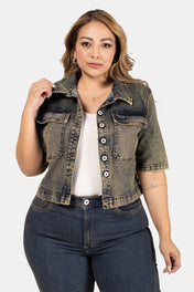 Chaqueta Manga Corta Marca Trucco's Plus Size