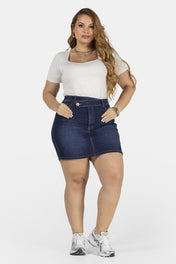 Falda Short en Denim Marca Trucco´s Plus Size