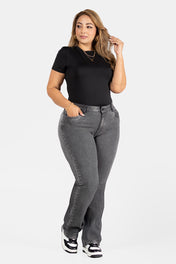 Jean Bota Recta Gris Oscuro Marca Trucco's Plus Size
