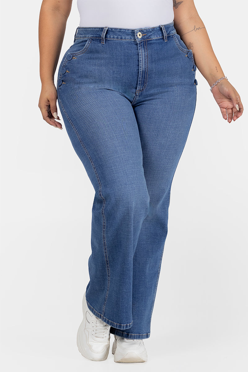 Jean Wide Leg Marca Trucco's Plus Size
