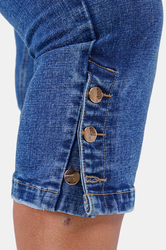 Jean Tipo Capri en Algodón, Poliester, Elastano y Rayon Marca Trucco's Plus Size - 9