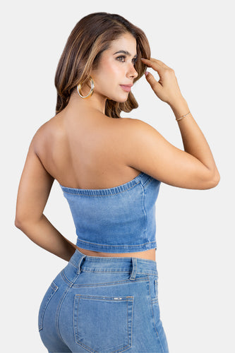Blusa Estraple en Algodón, Poliéster y Elastano Marca Trucco's - 5