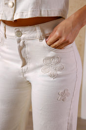 Jean Wide Leg en Algodón y Elastano Marca Trucco's