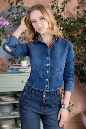 Blusa Manga Larga en Algodón, Poliéster y Elastano Marca Trucco's