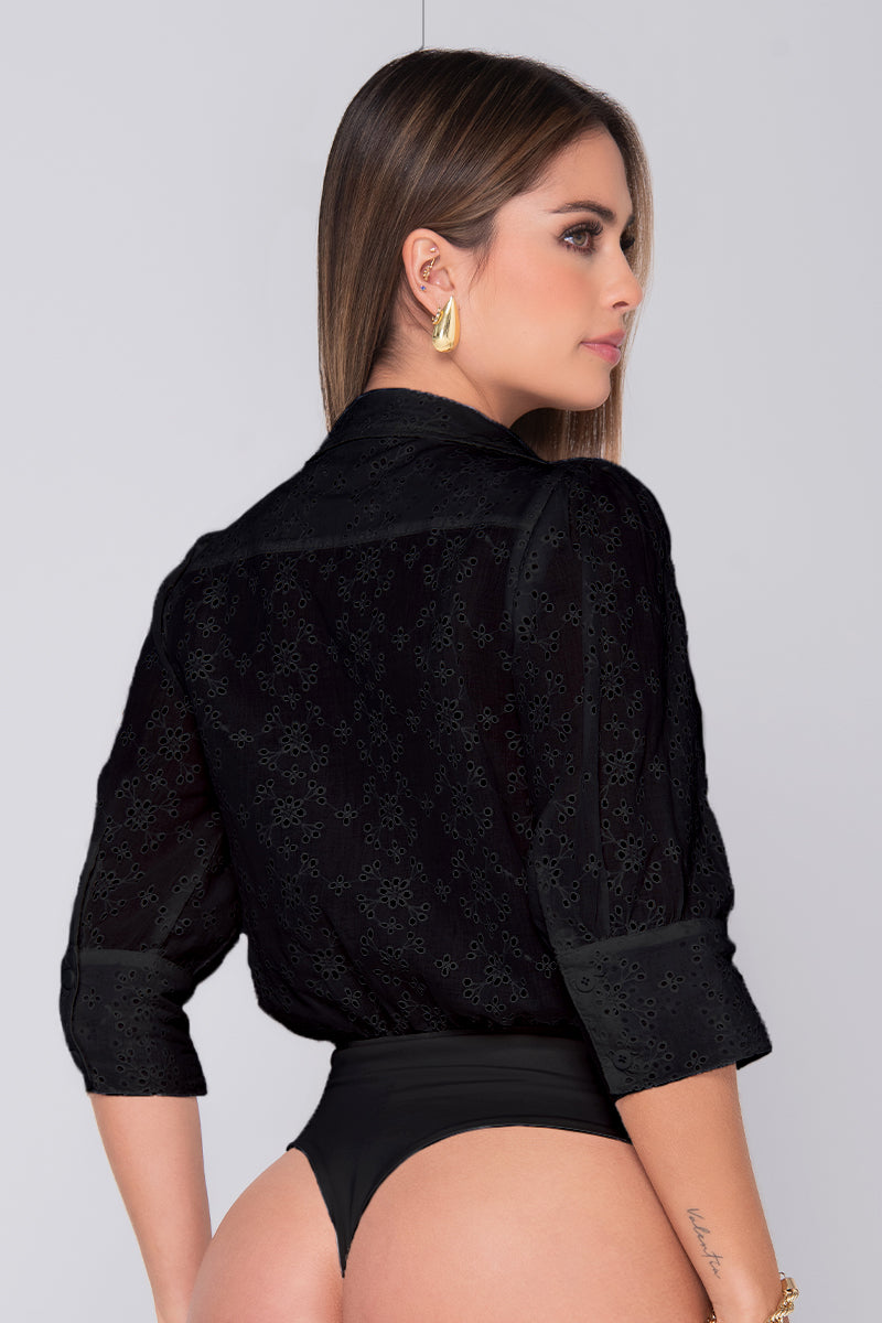 Body Manga 3/4 en Ojalillo Marca Trucco´s