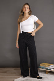 Pantalón Bota Recta en Rayon, Nailon y Poliester Marca Trucco's