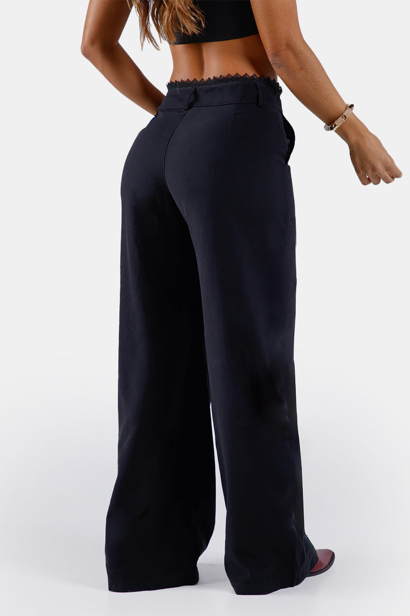 Pantalón Bota Recta en Rayon y Poliester Marca Trucco's