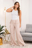 Pantalón Wide Leg Tiro Alto Cintas a Tono Marca Trucco´s