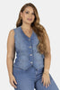 Chaleco Corte Cropped en Denim Marca Trucco´s Plus Size