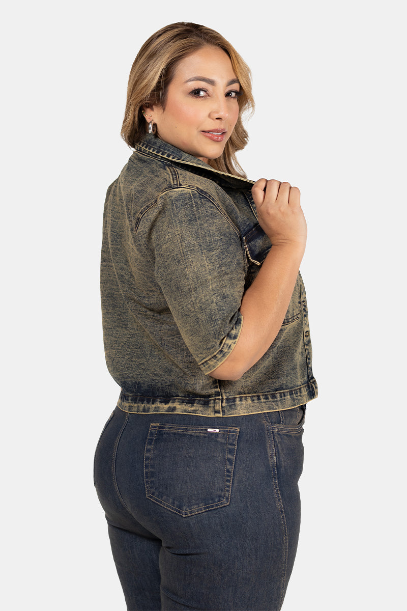 Chaqueta Manga Corta Marca Trucco's Plus Size
