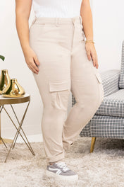 Pantalón Cargo Tiro Alto Bota Recta Con Charretera Marca Trucco´s Plus Size