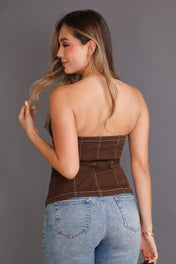 Blusa Estraple en Algodón y Elastano Marca Trucco's