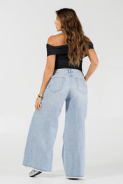 Jean Wide Leg Tiro Alto Silueta Amplia Marca Trucco´s