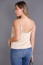 Blusa Tiras en Poliester y Elastano Marca Trucco's