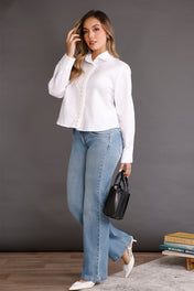 Camisa Manga Larga en Algodón y Elastano Marca Trucco's