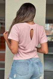Blusa Manga Corta en Poliester y Elastano Marca Trucco's