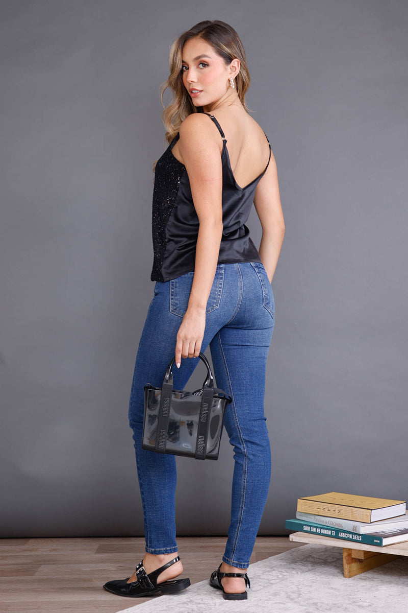 Blusa Tiras en Poliester y Elastano Marca Trucco's