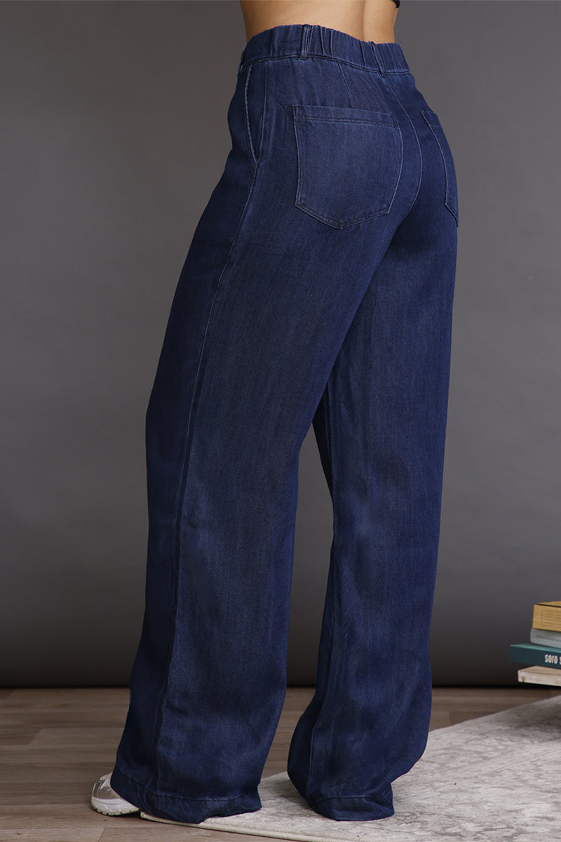 Pantalón Bota Recta en Liocel, Rayon y Poliester Marca Trucco's