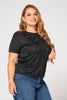 Camiseta Cuello Redondo Detalles Gircones Frontales Marca Trucco´s Plus Size