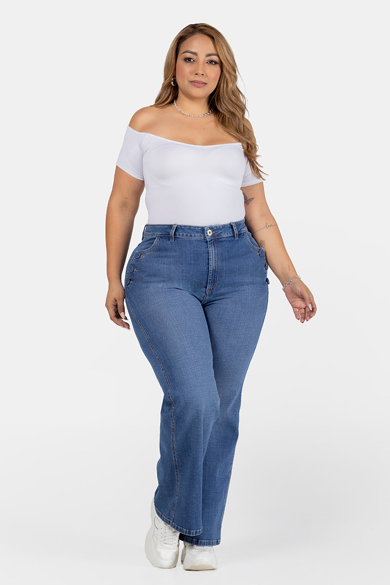 Jean Wide Leg Marca Trucco's Plus Size