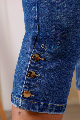 Jean Tipo Capri en Algodón, Poliester, Elastano y Rayon Marca Trucco's Plus Size - 10