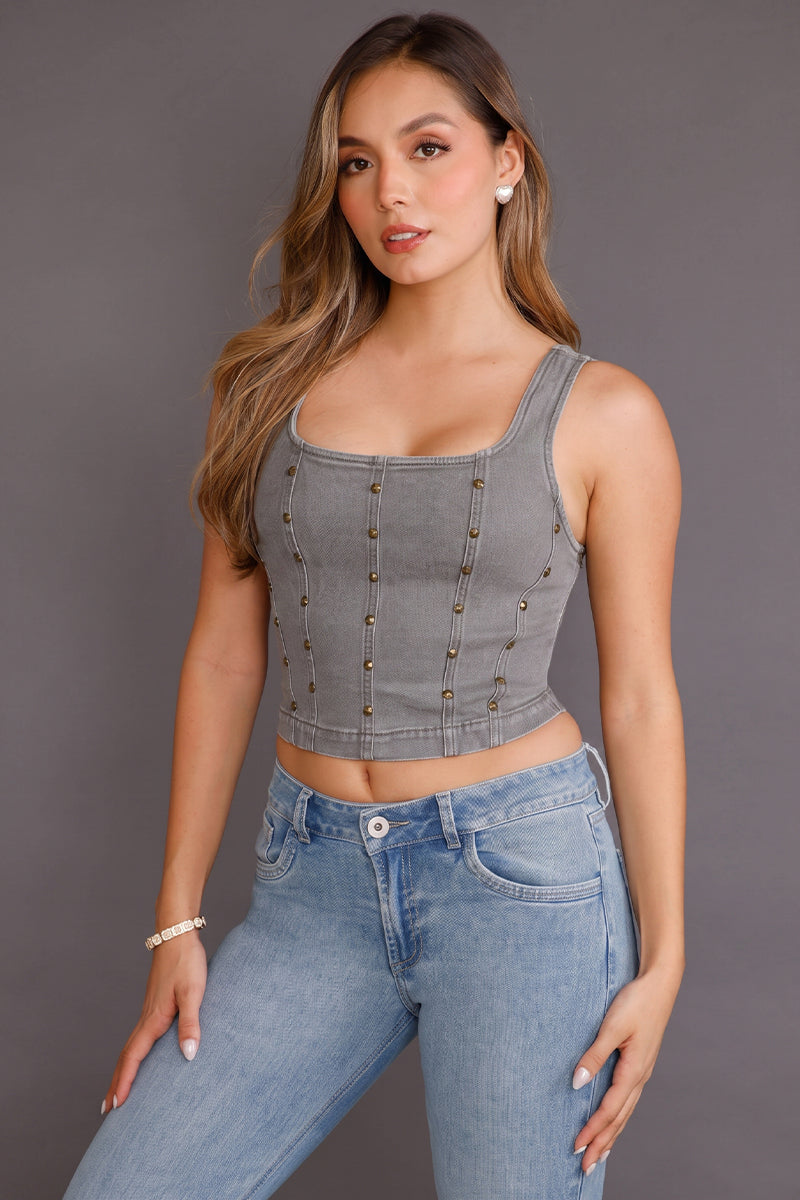 Blusa Manga Sisa en Algodón, Poliester y Elastano Marca Trucco's