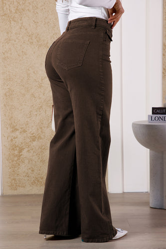 Jean Wide Leg en Algodón y Elastano Marca Trucco's - 3