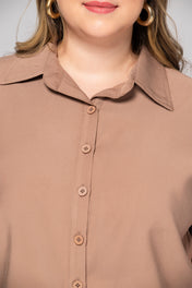 Set 2 Piezas Pantalón Wide Leg Camisa Oversize Marca Trucco´s Plus Size