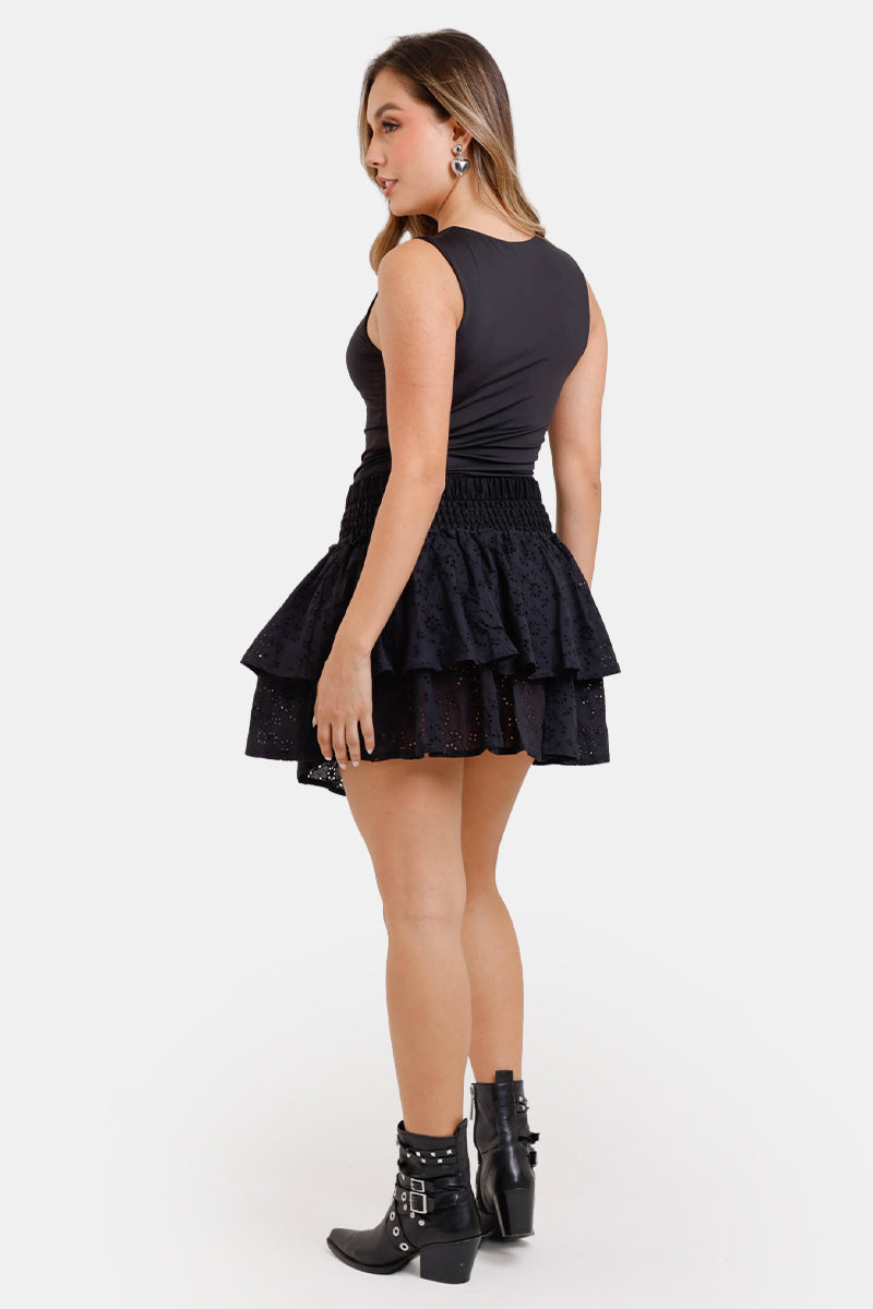 Falda Corta en Algodón Marca Trucco's