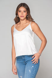 Blusa En Satín con Tiras Ajustables Marca Trucco´s