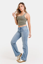 Blusa Manga Sisa en Algodón, Poliester y Elastano Marca Trucco's
