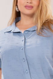 Camisa Manga Corta con Textura Marca Trucco´s Plus size