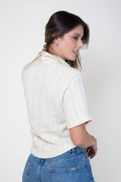 Camisa Corta Tela con Textura Manga Corta Marca Trucco´s