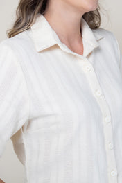 Camisa Corta Tela con Textura Manga Corta Marca Trucco´s