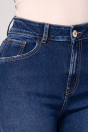 Jean Wide Leg Tiro Alto Costura Asimétrica Marca Trucco´s