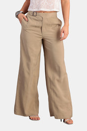 Pantalón Bota Recta en Rayón y Poliéster Marca Trucco's