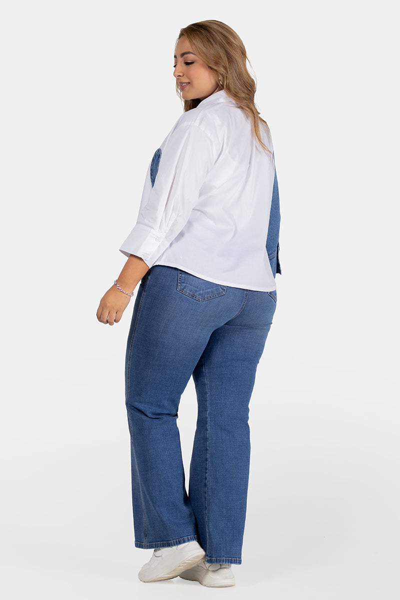 Camisa Manga Larga  Marca Trucco's Plus Size