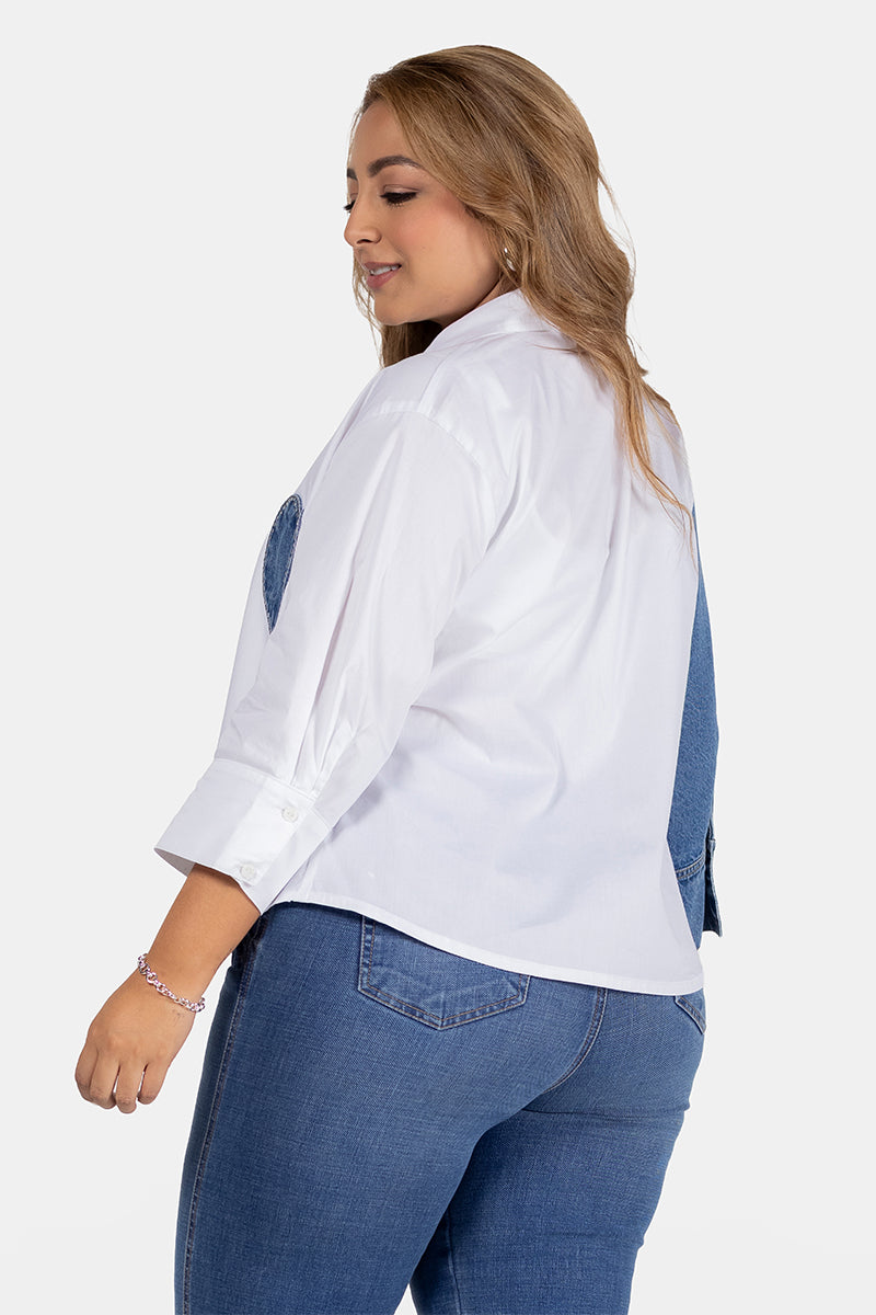 Camisa Manga Larga  Marca Trucco's Plus Size