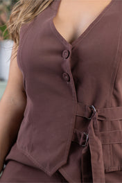 Set Short 2 Piezas en Rayón y Poliéster Marca Trucco's Plus Size