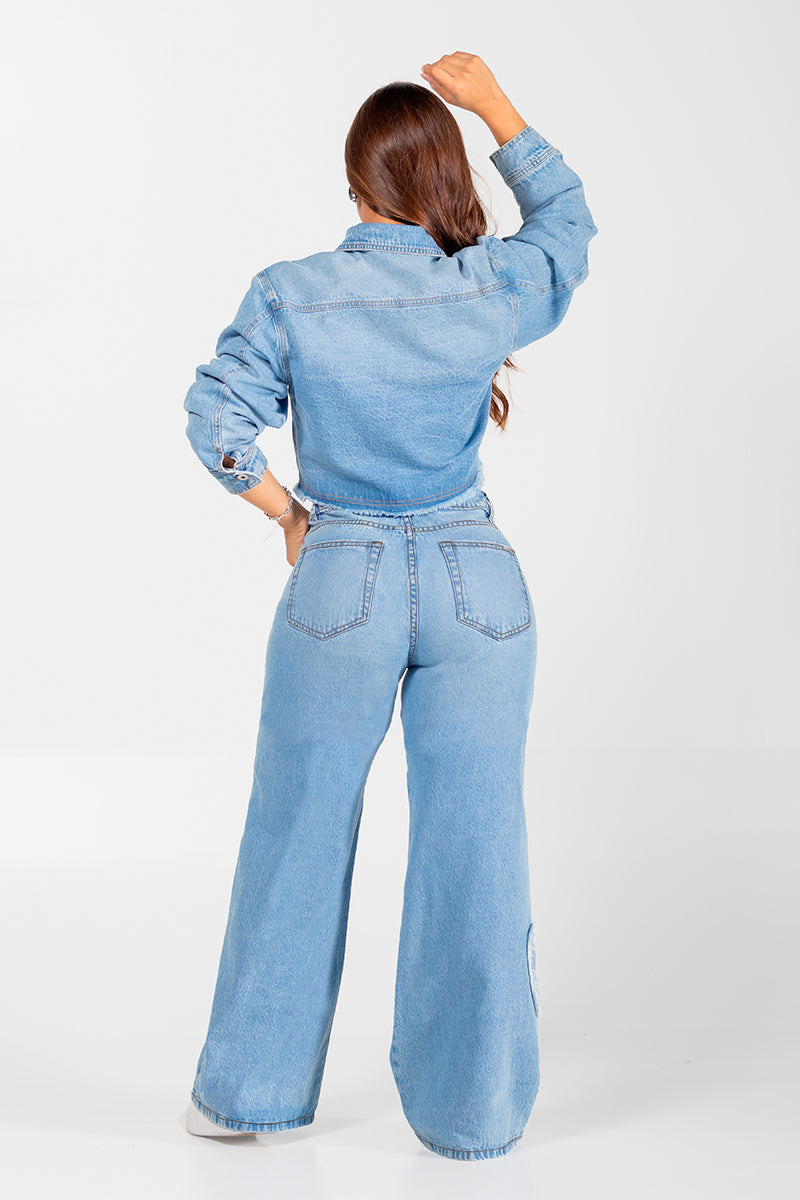Jean Wide Leg Marca Trucco's