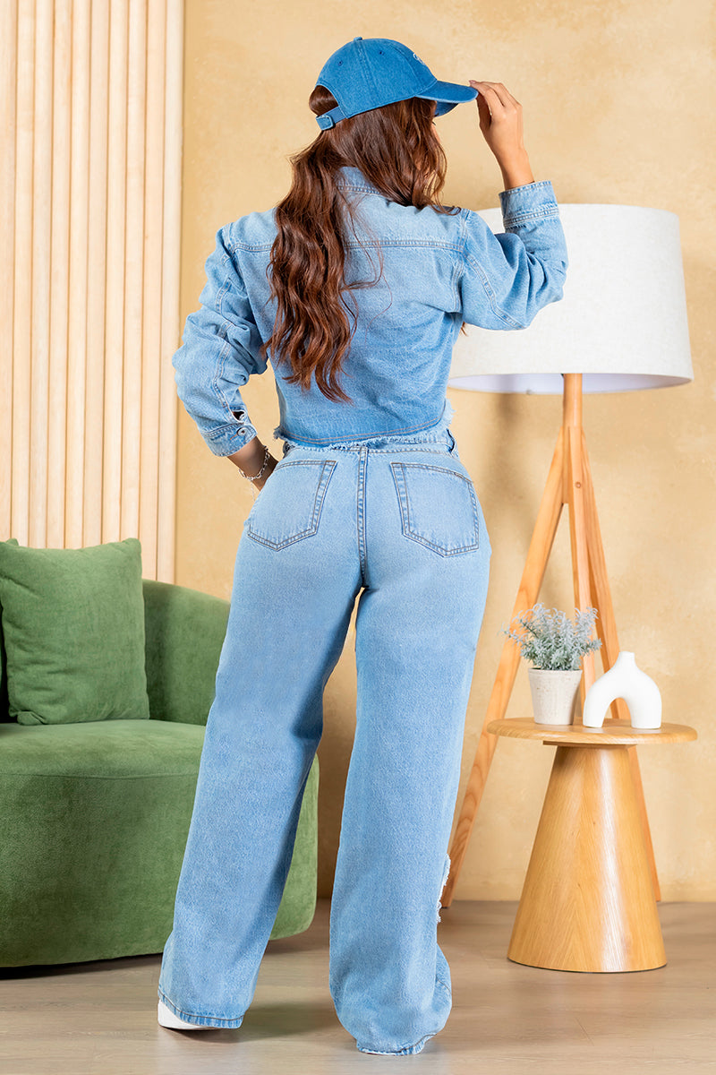 Jean Wide Leg Marca Trucco's