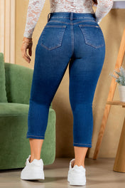 Jean Tipo Capri Azul Oscuro Marca Trucco's