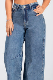 Jean Barrel Azul Medio Marca Trucco's
