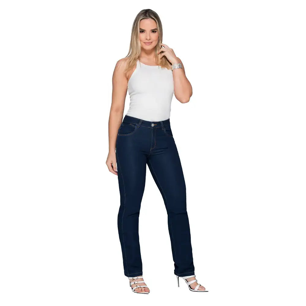 Jean Clásico Bota Recta Tiro Alto Marca Trucco´s