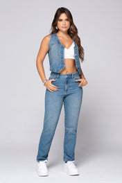 Jean Denim Mom Fit Tiro Alto Marca Trucco´s