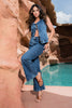 Jean Wide Leg Tiro Alto Pretina Ajustable Marca Trucco´s